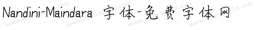 Nandini-Maindara 字体字体转换